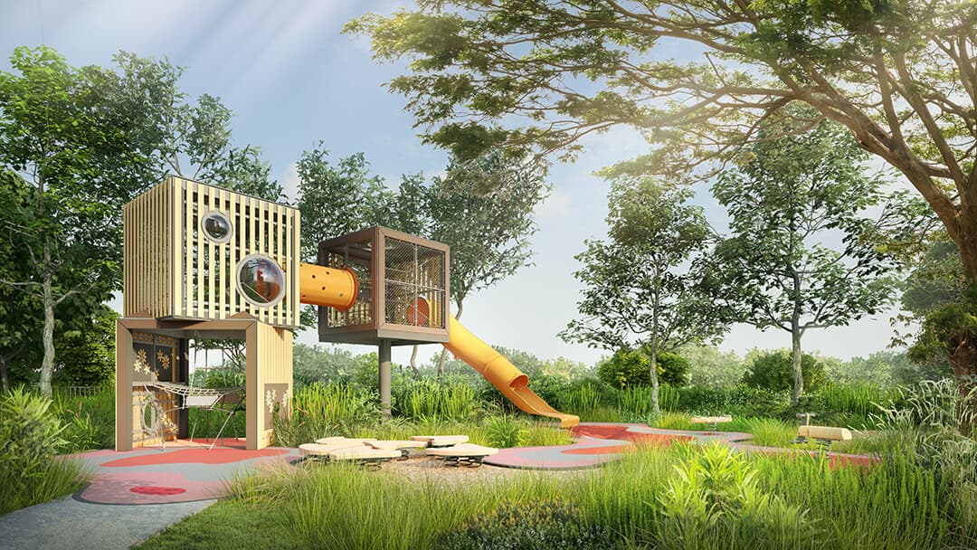 Treehouse-inspired playground at Pinetree Hill